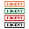 Set of Urgent stamp symbol, label sticker sign button, text banner vector illustration
