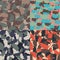 Set of USA shape camo seamless pattern. Colorful America urban camouflage. Vector fabric textile print design