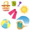 Set of vacation icons