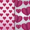 Set of valentine day cards patterns