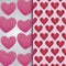 Set of valentine day cards patterns