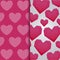 Set of valentine day cards patterns