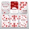 Set of valentine day and wedding templates card collection