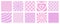 Set of Valentine\\\'s Day square backgrounds in y2k style, group of pink romantic cards