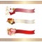 Set of Valentines decoration with ribbon