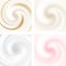 Set of Vanilla Cream swirl abstract backgrounds or textures