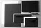 Set of variety blank office objects,black and