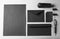 Set of variety blank office objects,black and
