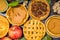 Set variety fall seasonal pies