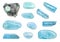 Set of various Aquamarine blue Beryl gemstones