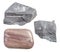 Set of various Argillite rocks isolated on white