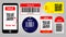 Set of various bar code or set of packaging label bar code or qr codes. eps 10