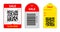 Set of various barcode label or scan barcode bars supermarket or retail pricing bar label sticker. eps vector.