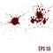 Set of various blood or paint splatters,Vector Set of different