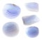 Set of various blue lace agate sapphirine stones