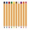 Set of various color wooden vector crayons