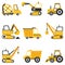Set Of Various Construction Machines