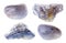 Set of various cordierite iolite stones cutout