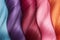 Set of various dyed human hair colorful strands background