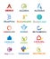 Set of Various Icons and Logo Designs - Multiple Colors and Elements