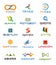 Set of Various Icons and Logo Designs - Multiple Colors and Elements