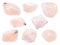 Set of various Morganite Pink Beryl gemstones