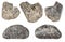 Set of various Peridotite mineral stones