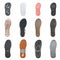 Set of various shoe soles