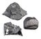 Set of various Shungite rocks isolated on white