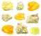 Set of various Sulphur Sulfur minerals isolated