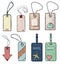 Set of various tags. vector illustration