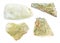 Set of various Vesuvianite crystals isolated