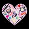 Set of various watercolor decorative cosmetic. Makeup products