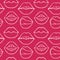 Set of various woman lips seamless vector pattern. Different sexy lips shapes. Doodle style fashion, cosmetology