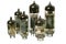 Set of varisized old vacuum radio tubes.