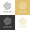 Set of vector abstract geometric logo. Celtic, arabic style. Sacred geometry icon. Identity design.