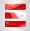 Set of vector abstract wavy banners