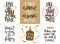 Set of vector bakery lettering posters, greeting cards