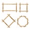 Set of vector bamboo frames