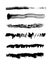 Set of vector brush strokes texture thick black