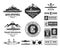 Set of vector canoeing and kayaking logo, badges and design elements