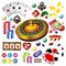 The set of vector casino elements or icons