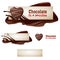 Set of vector chocolate banners.