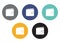 Set of vector circular wallet icons in different colors - usable