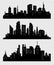 Set of vector cities silhouette