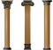 Set of vector classic wood columns