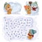 Set vector clip art illustrations of funny teddy bears