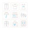 Set of vector clothes icons and concepts in mono thin line style