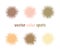 Set of vector color editable fur spots. Nude pastel circles. Gentle beige abstract shapes for your design