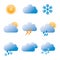 Set of Vector Color Weather Icons.